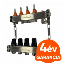 TermoJET 4 körös rozsdamentes osztó-gyűjtő áramlásmérővel