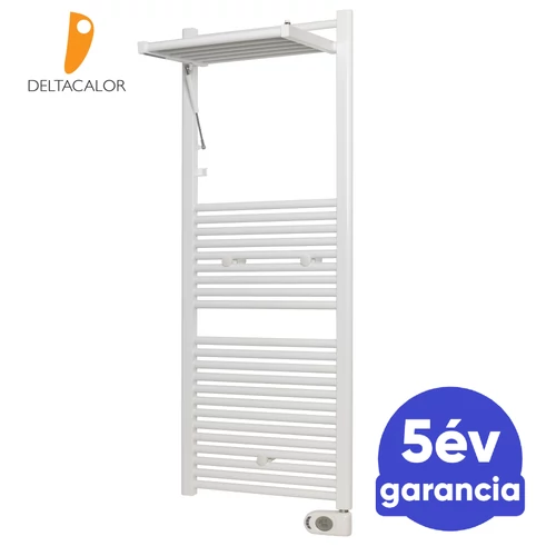 Deltacalor DINAMIC Plus 750 Watt elektromos törölközőszárítós radiátor - nyitható radiátor taggal (fehér)