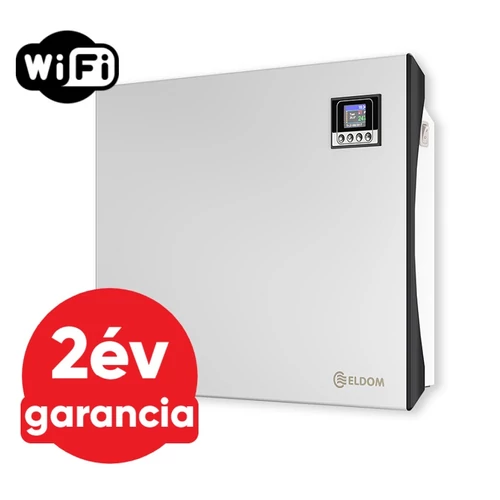 ELDOM Galant 10 WiFi elektromos fűtőpanel programozható vezérléssel (1000 Watt - iOS és Android)