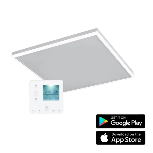 WENTOREX IRPC Top 400 WiFi mennyezeti infrapanel LED világítással, fali termosztáttal (370/30 Watt)