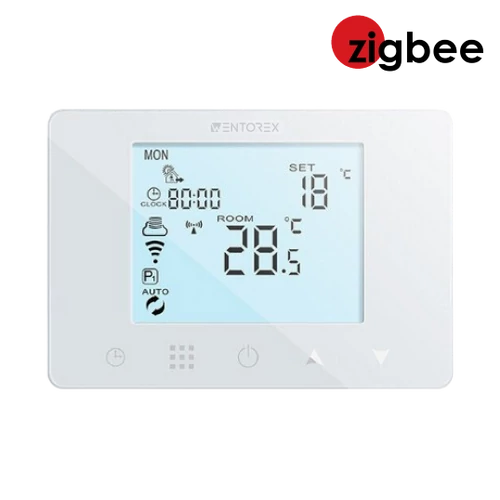 WENTOREX Control CCB FW-3 RF ZigBee vezeték nélkül érintőképernyős szobatermosztát vevőegység nélkül (3A)