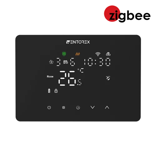WENTOREX Control CCB FW-4 RF ZigBee vezeték nélkül érintőképernyős szobatermosztát vevőegység nélkül (3A)