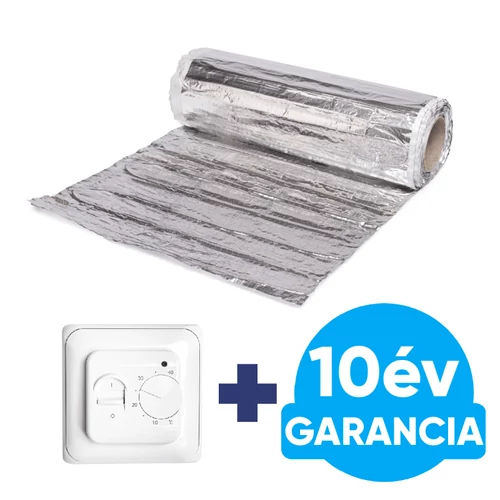 Wentorex U-HEAT Alu-Mat elektromos fűtőszőnyeg 3 m2 / 450 Watt + manuális termosztát / padlófűtés szett