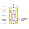 APAMET HP BOT 200 indirekt használati meleg víz tartály hőszivattyúhoz (200 liter) - 1 hőcserélővel
