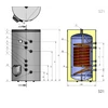 Kép 5/5 - ELDOM Green Line S21 300 álló indirekt HMV tartály (300 liter / 2 párhuzamos hőcserélő / 9 kW elektromos fűtőbetét)