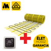 Kép 1/11 - MAGNUM Mat elektromos fűtőszőnyeg 2,5 m2 = 375 W elektromos padlófűtés + WI-FI Control Touch szobatermosztát szett