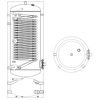 Kép 2/3 - SUNSYSTEM SWPH 250/60 kombinált használati meleg víz és puffer tartály hőszivattyúhoz - extra méretű hőcserélővel