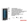 Kép 5/6 - Sunsystem BB V/S1 2L 150 fali álló indirekt HMV tartály 1 extra nagy hőcserélővel (150 liter)