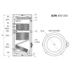 Kép 5/7 - Sunsystem SON 400 indirekt HMV tartály - műszaki rajz