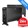 Kép 1/10 - Thermex elektromos fűtőpanel, konvektor manuális hőfokszabályzóval 2000 W fekete - 2 db szett
