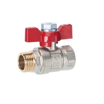 CherNorm gömbcsap pillangókaros 3/4&quot; (belső-külső menetes) - piros