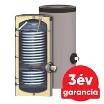 SUNSYSTEM SWP 2N 500 indirekt használati meleg víz tartály hőszivattyúhoz (500 liter) - 2 hőcserélővel