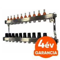 TermoJET 10 körös rozsdamentes osztó-gyűjtő áramlásmérővel TermoJET 10 körös rozsdamentes osztó-gyűjtő áramlásmérővel