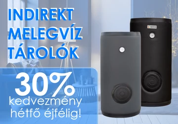 Melegvíz-tárolók 30% kedvezménnyel!