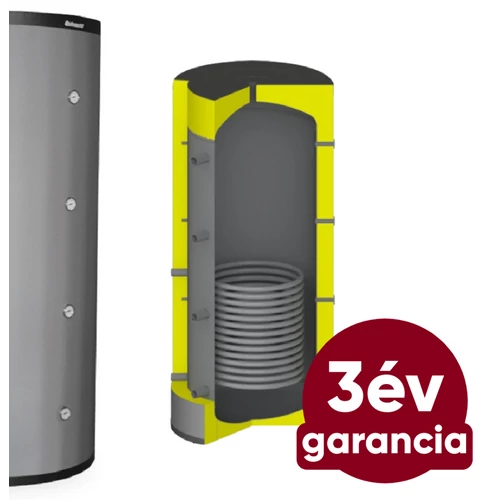 Centrometal CAS-S 503 fűtési puffer tartály hőszigeteléssel és INOX hőcserélővel (465 liter)