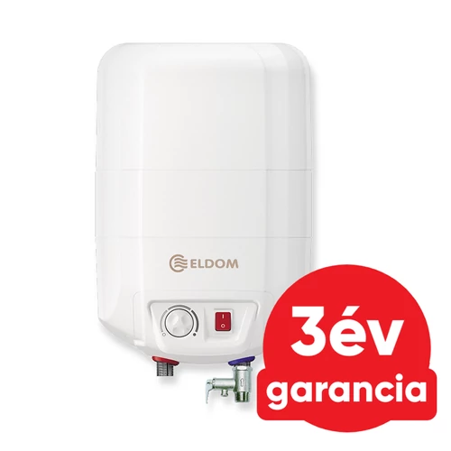 ELDOM 10 literes elektromos vízmelegítő - pult fölé telepíthető alsó kifolyású (B energia osztály / 2 kW)