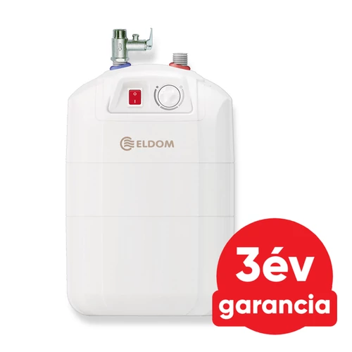 ELDOM 10 literes elektromos vízmelegítő - pult alá telepíthető felső kifolyású (B energia osztály / 2 kW)
