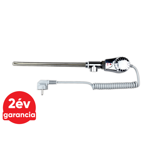 Eliko elektromos fűtőbetét radiátorhoz, beépített termosztáttal 1/2&quot; (600 W - króm színű)