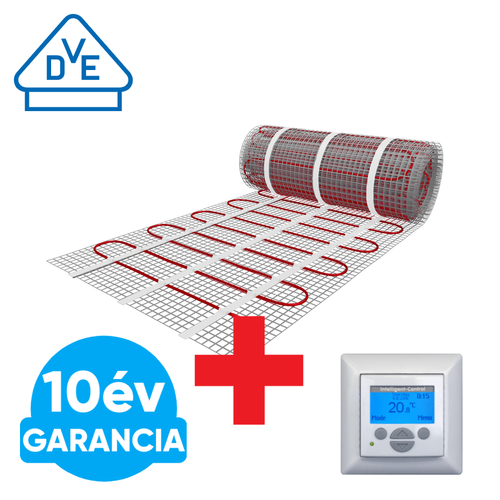 U-HEAT fűtőszőnyeg 20 m2 = 150 W + Digitális fali termosztát szett