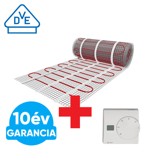 15 m2 U-HEAT fűtőszőnyeg + 12 m2 U-HEAT Manuális fali termosztát szett