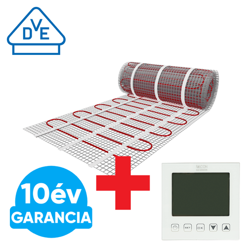 U-HEAT fűtőszőnyeg 9 m2 =  1350 W + WI-FI Control-2 szobatermosztát szett