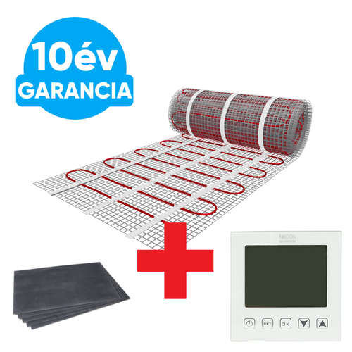 2,5 m2 U-HEAT fűtőszőnyeg + 3 m2 U-HEAT polisztirol szigetelő lap + Magnum Intelligent Control-2 digitális fali termosztát szett