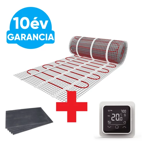 15 m2 U-HEAT fűtőszőnyeg + 15 m2 U-HEAT polisztirol szigetelő lap + WI-FI Control Touch szobatermosztát szett