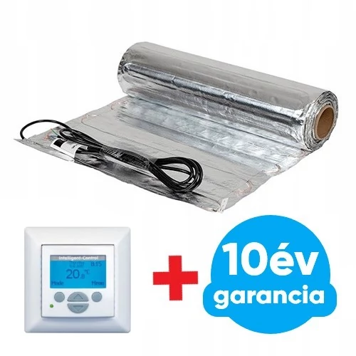 FALCON U-HEAT Alu-Mat elektromos fűtőszőnyeg laminált padlóhoz 1,5 m2 = 210 Watt (elektromos padlófűtés 140 W/m2) + MAGNUM Intelligent Control Digitális termosztát szett