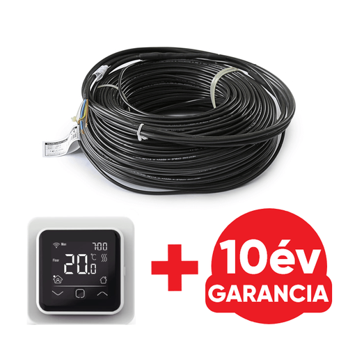 FALCON U-HEAT Cable elektromos fűtőkábel 680 W – 37,9 méter (18 W/m) + WI-FI Control Touch szobatermosztát szett