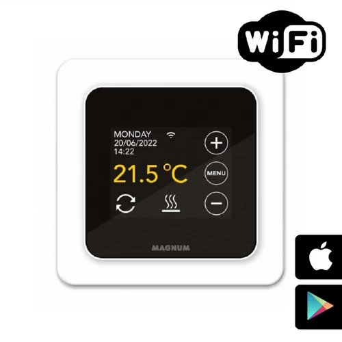 MAGNUM MRC Smart WIFI elektromos padlófűtés termosztát szobahőmérséklet és padlóhőmérséklet érzékelővel
