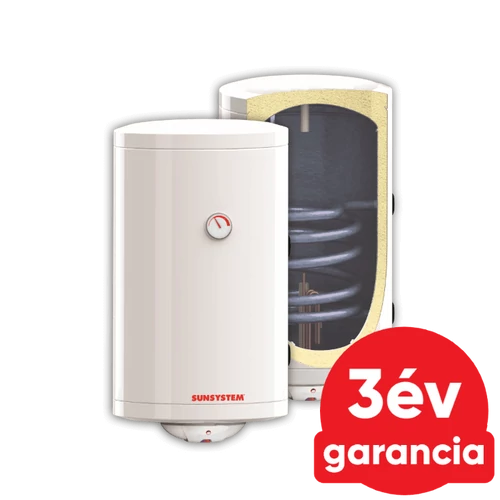 Sunsystem MB V/S1 R 100 fali álló indirekt HMV tartály 1 hőcserélővel (jobbos / 100 liter / 2 kW)