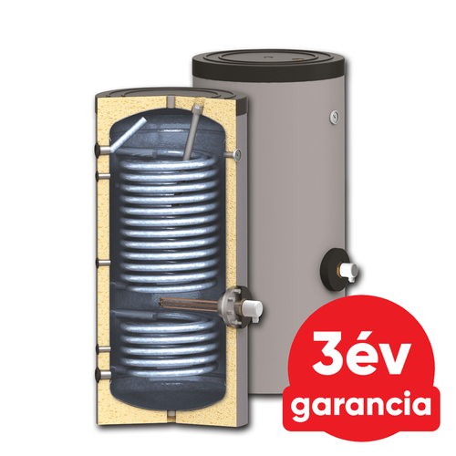 SUNSYSTEM SWP 2N 500 indirekt használati meleg víz tartály hőszivattyúhoz (500 liter) - 2 hőcserélővel