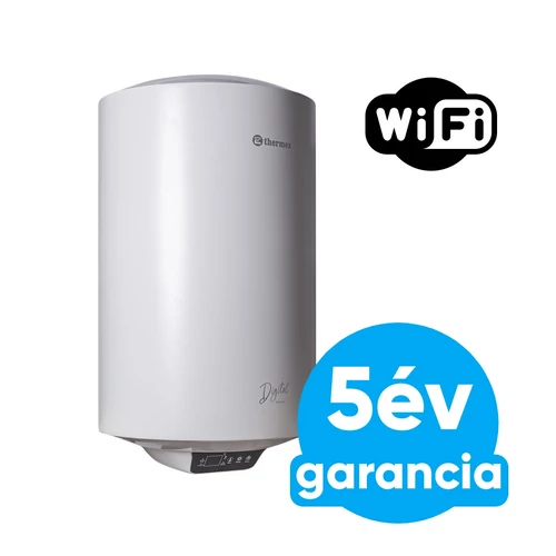 THERMEX DIGITAL Wi-Fi 50 V elektromos vízmelegítő smart funkcióval (50 liter - 2000 W - Ø 390 mm)