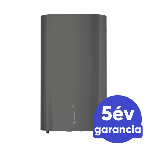 antracit szürke lapos bojler 80 L manuális vezérléssel, 2500 Watt teljesítmény / THERMEX