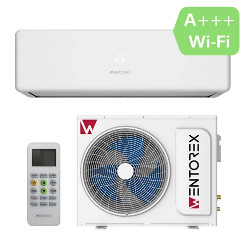WENTOREX Colorado 12 WiFi oldalfali split hűtő-fűtő klíma csepptálca fűtéssel, tartó konzollal (R32 - 3,5 kW)
