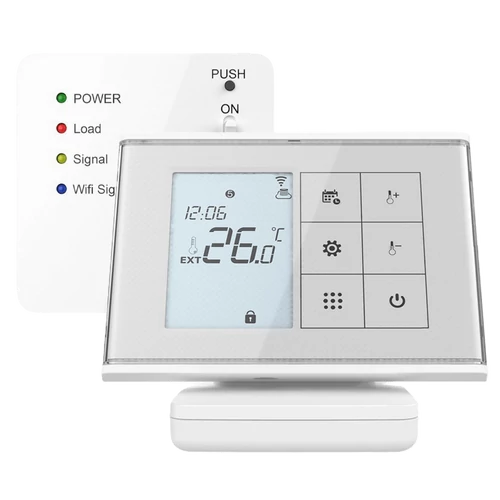 WENTOREX Control CW-4 RF WiFi programozható vezeték nélküli szobatermosztát fűtéshez (3A)