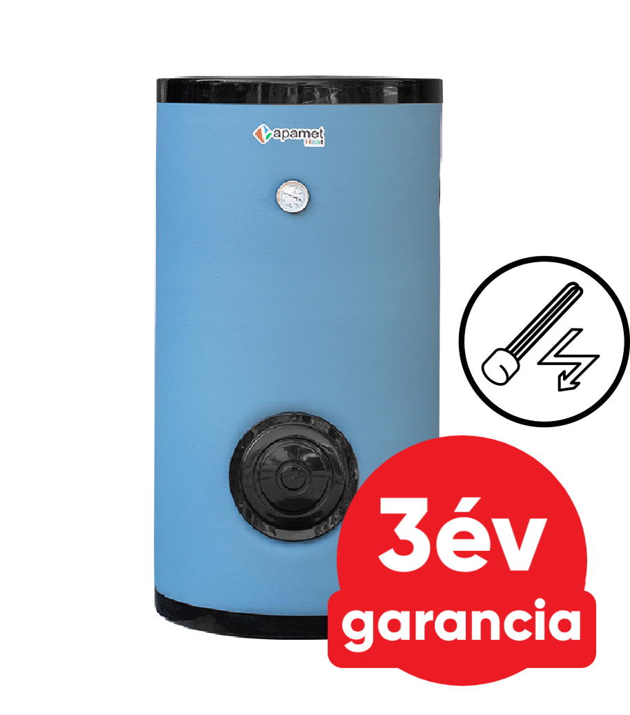 APAMET HP BOT 200 indirekt használati meleg víz tartály hőszivattyúhoz (200 liter) - 1 hőcserélővel, 3 kW-os fűtőbetéttel