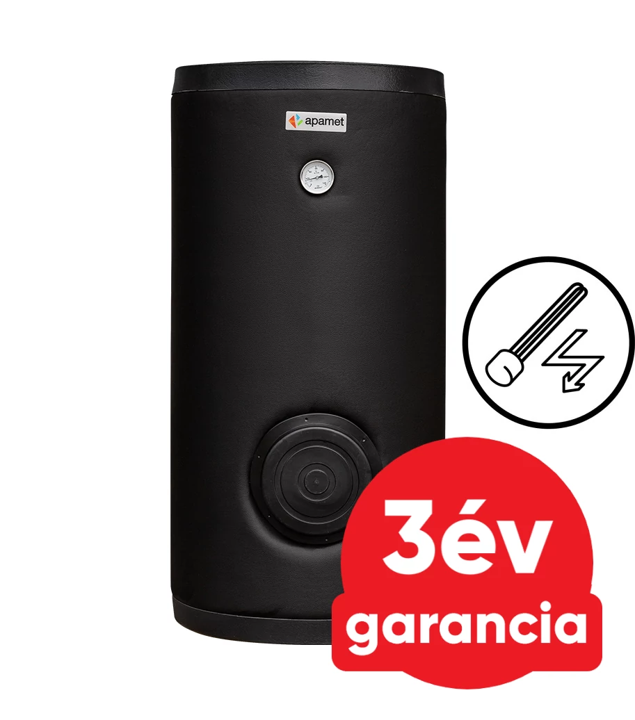 APAMET S2 BOT 150 álló indirekt HMV tartály (150 liter / 2 hőcserélő / 3kW-os fűtőbetéttel)