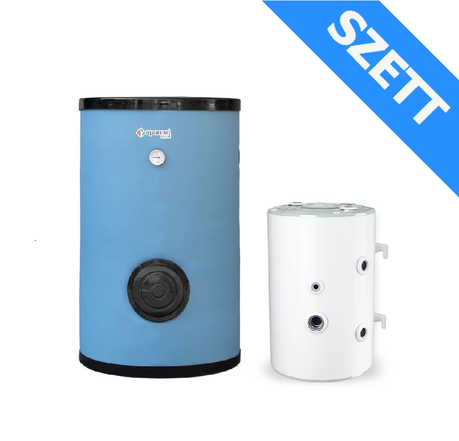 ELDOM BCE 80 puffer tartály és APAMET HP BOT 300 HMV tartály szettben