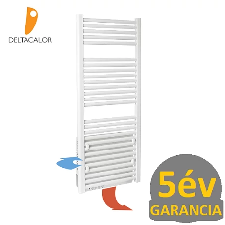 Deltacalor Goccia 750 + 800 Watt elektromos törölközőszárítós radiátor párátlanító funkcióval (fehér - 500 mm)
