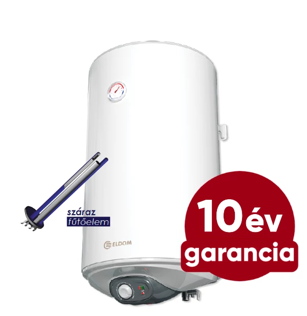 ELDOM Eureka DA-80 - csökkentett szervizigényű elektromos vízmelegítő (80 liter / 2 kW / 462 mm Ø)