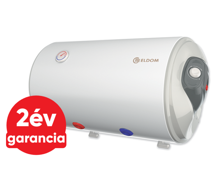 ELDOM Favourite 80 HBR vízszintes elektromos vízmelegítő (2 kW - Ø 462 mm - 80 liter - alsó bekötés)