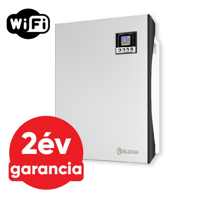 ELDOM Galant 5 WiFi elektromos fűtőpanel programozható vezérléssel (500 Watt - iOS és Android)