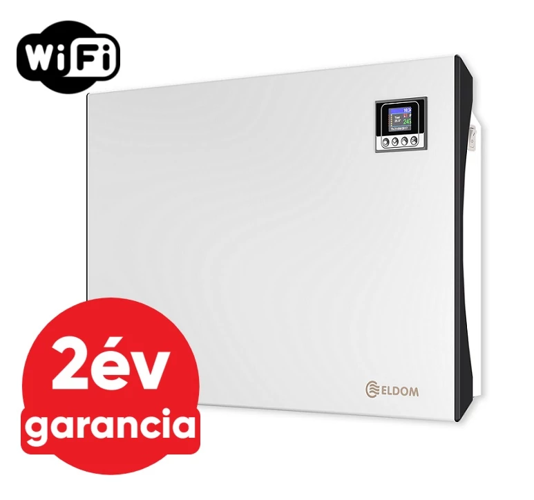 ELDOM Galant 15 WiFi elektromos fűtőpanel programozható vezérléssel (1500 Watt - iOS és Android)