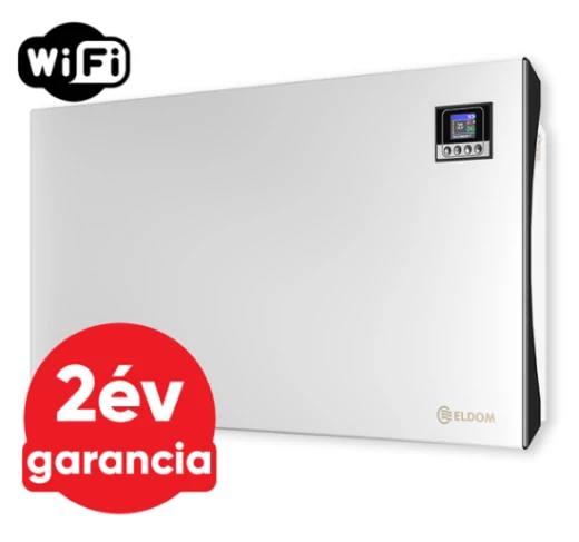 ELDOM Galant 20 WiFi elektromos fűtőpanel programozható vezérléssel (2000 Watt - iOS és Android)