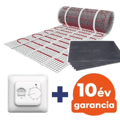 1,5 m2 U-HEAT fűtőszőnyeg + 1,8 m2 U-HEAT polisztirol szigetelő lap + Manuális fali termosztát szett