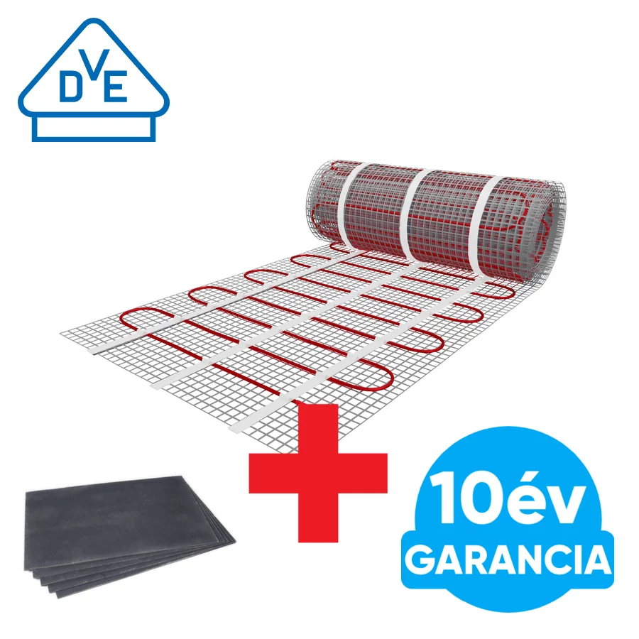 1 m2 U-HEAT fűtőszőnyeg + 1,2 m2 U-HEAT polisztirol szigetelő lap szett