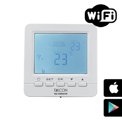 FALCON WiFi Control programozható digitális szobatermosztát központi fűtéshez és hűtéshez (3A)