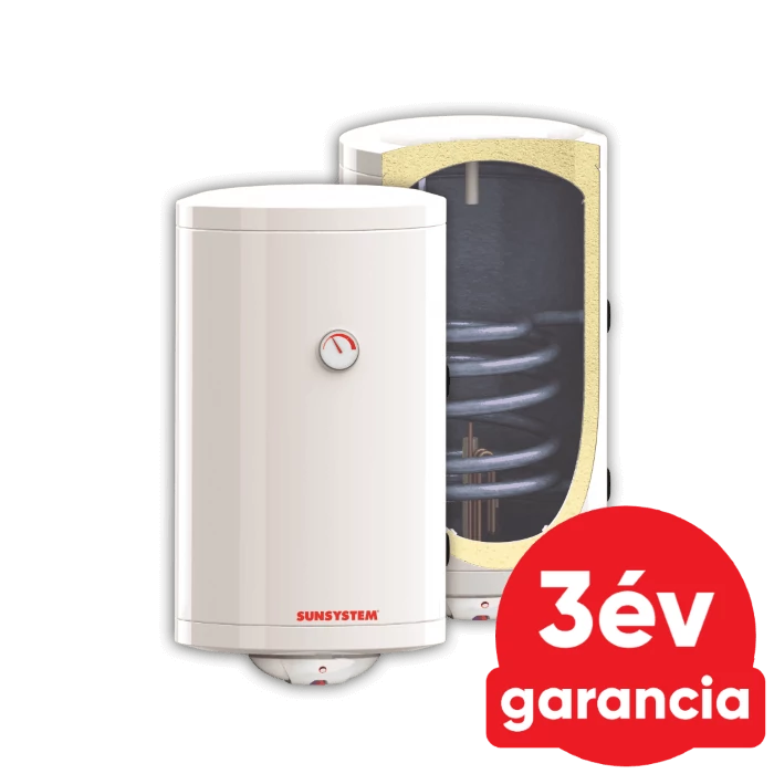 Sunsystem MB V/S1 R 100 fali álló indirekt HMV tartály 1 hőcserélővel (jobbos / 100 liter / 2 kW)