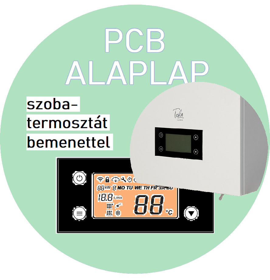 THERMEX TESLA 12-24 PCB alaplap - hagyományos szobatermosztát bemenettel Thermex Tesla Combi WiFi elektromos kazánokhoz
